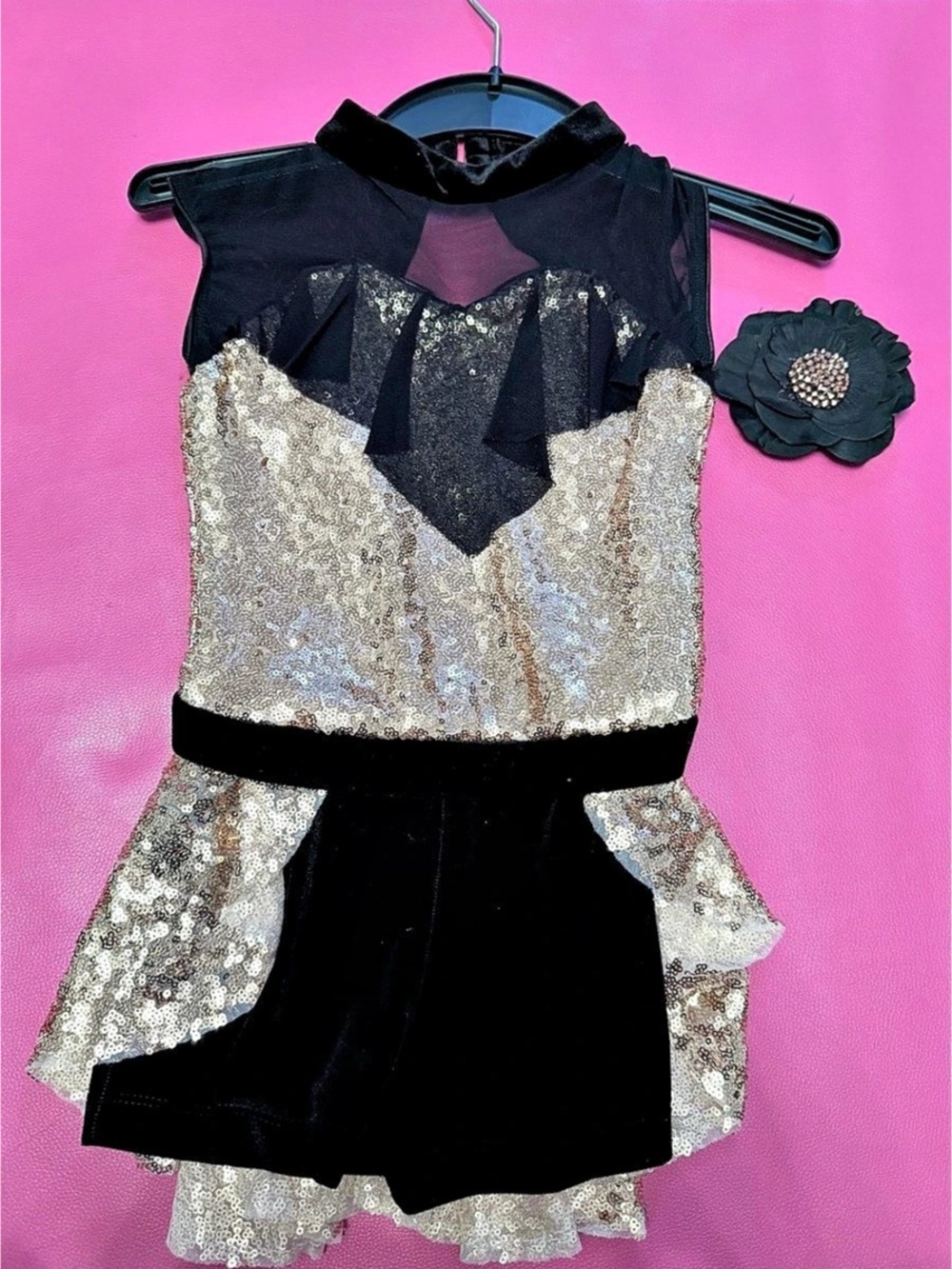 revolution dancewear RC21570 Black/Gold Sequest Dance Costume Dance Costume - MC